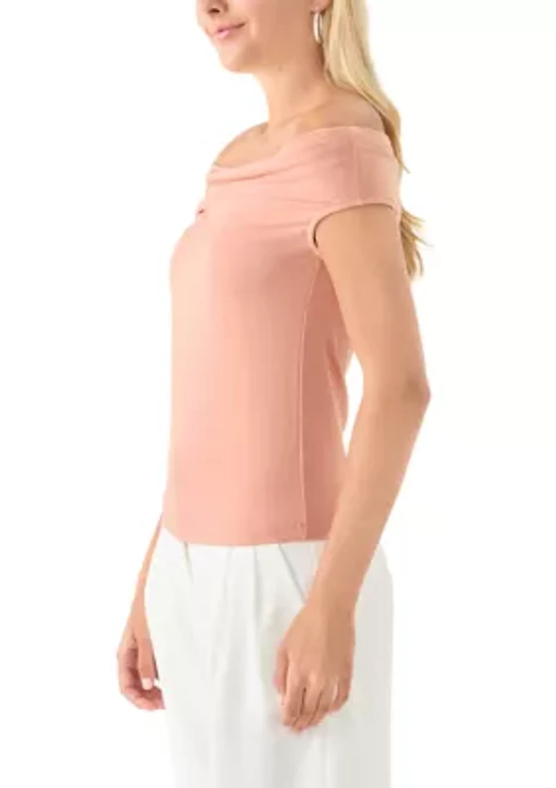 Women's Drapey Off the Shoulder Top