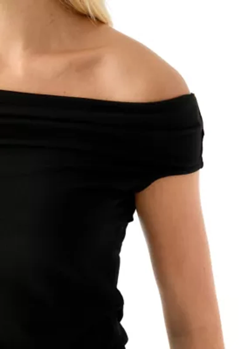 Women's Drapey Off the Shoulder Top