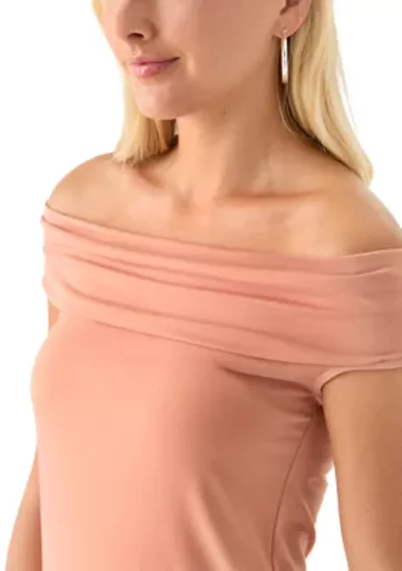 Women's Drapey Off the Shoulder Top