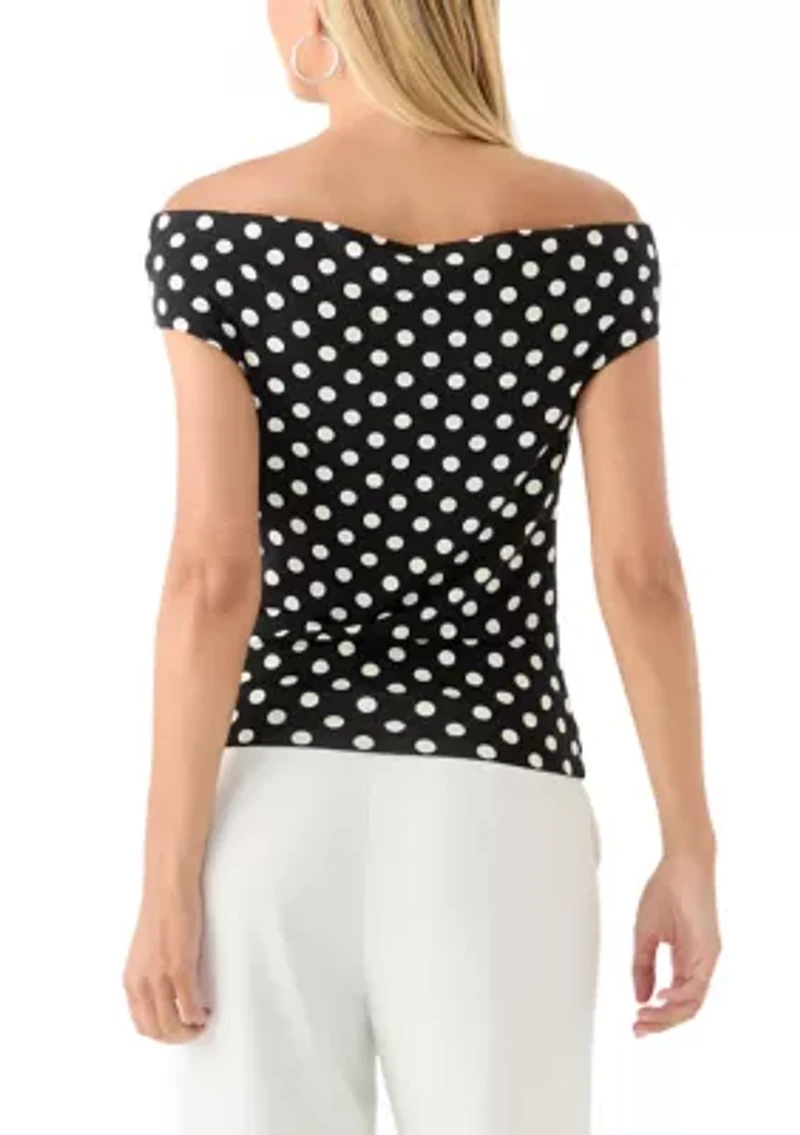 Women's Drapey Off the Shoulder Top