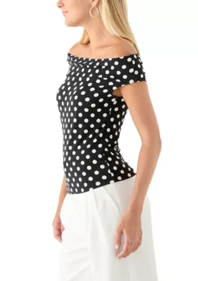 Women's Drapey Off the Shoulder Top