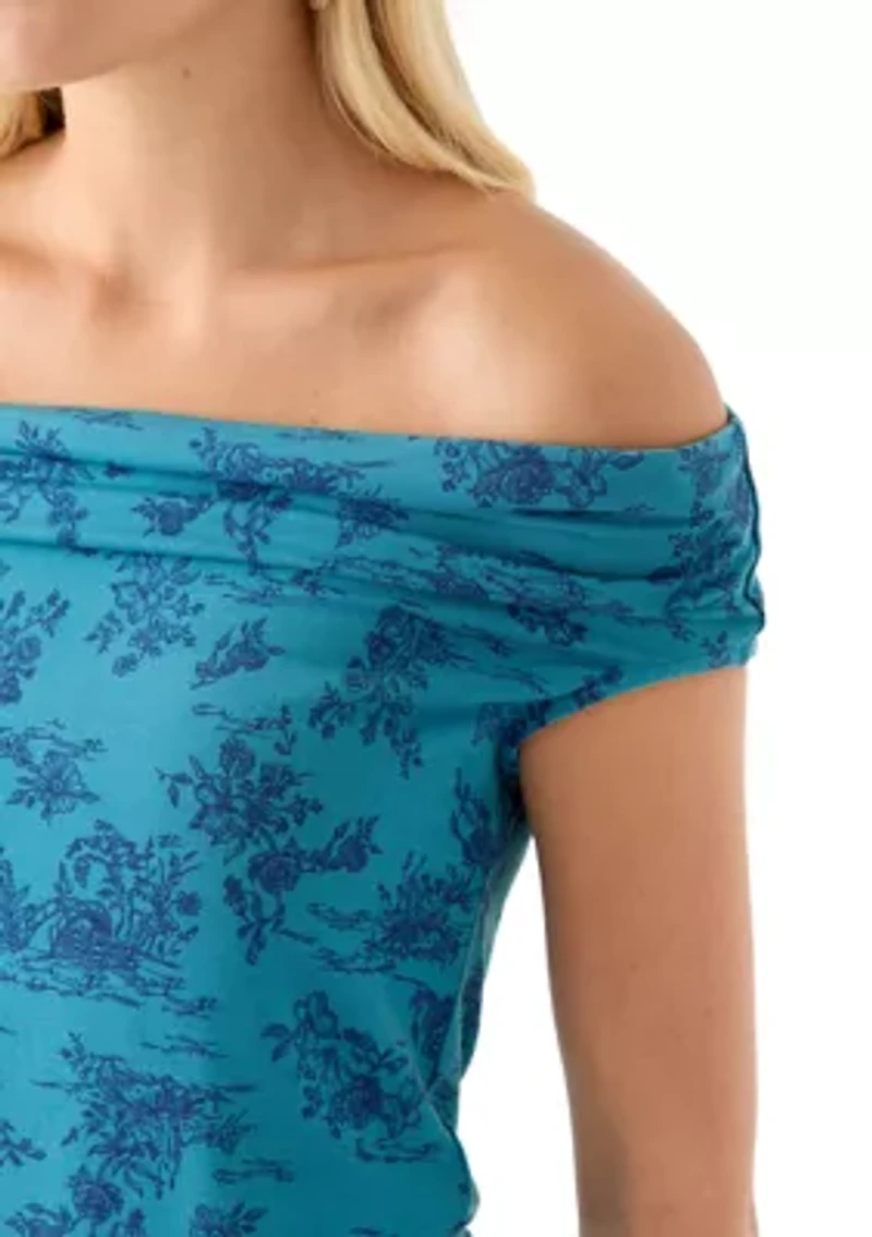 Women's Drapey Off the Shoulder Top