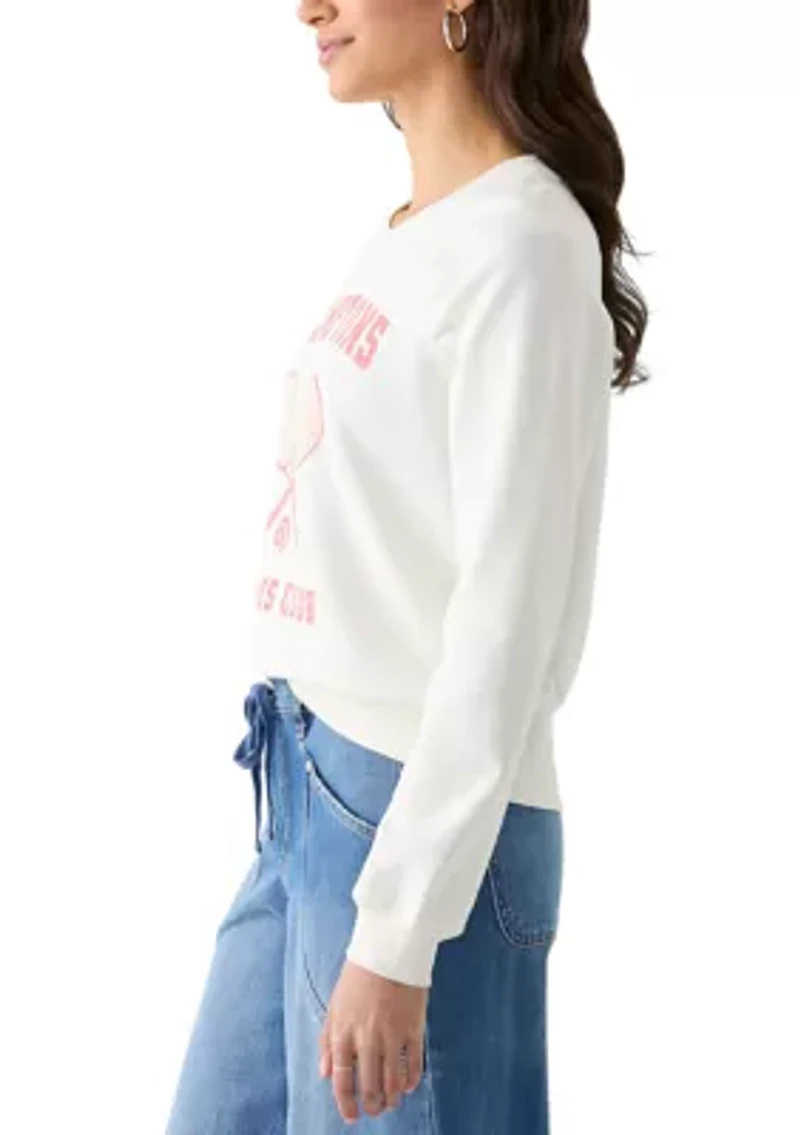 Women's Hamptons Tennis Club Pullover Graphic Sweatshirt