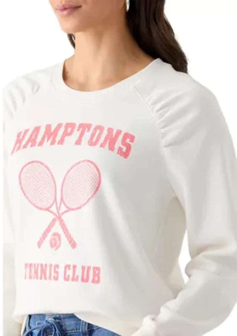 Women's Hamptons Tennis Club Pullover Graphic Sweatshirt