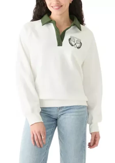Women's Long Sleeve Relaxed Fit Polo Shirt