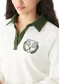 Women's Long Sleeve Relaxed Fit Polo Shirt