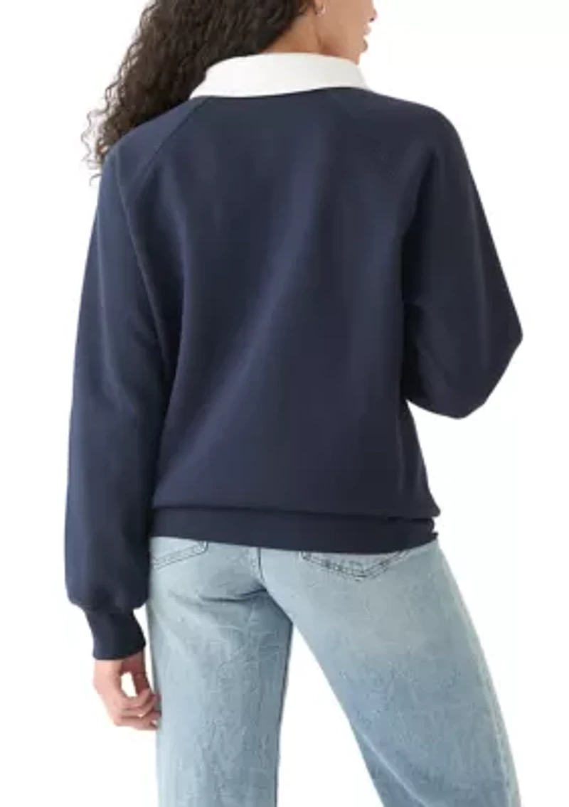 Women's Long Sleeve Relaxed Fit Polo Shirt