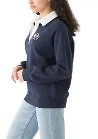 Women's Long Sleeve Relaxed Fit Polo Shirt