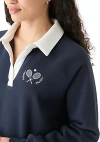 Women's Long Sleeve Relaxed Fit Polo Shirt