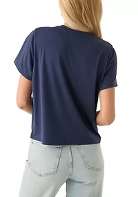 Women's Short Sleeve Flower Market Graphic T-Shirt