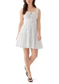 Women's Keyhole Neck Mini Dress