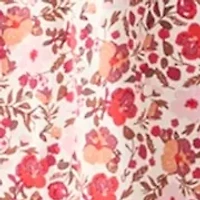 Plus Flutter Sleeve Printed Midi Dress