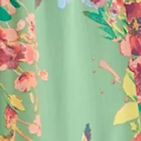 Plus V-Neck Flutter Sleeve Maxi Dress