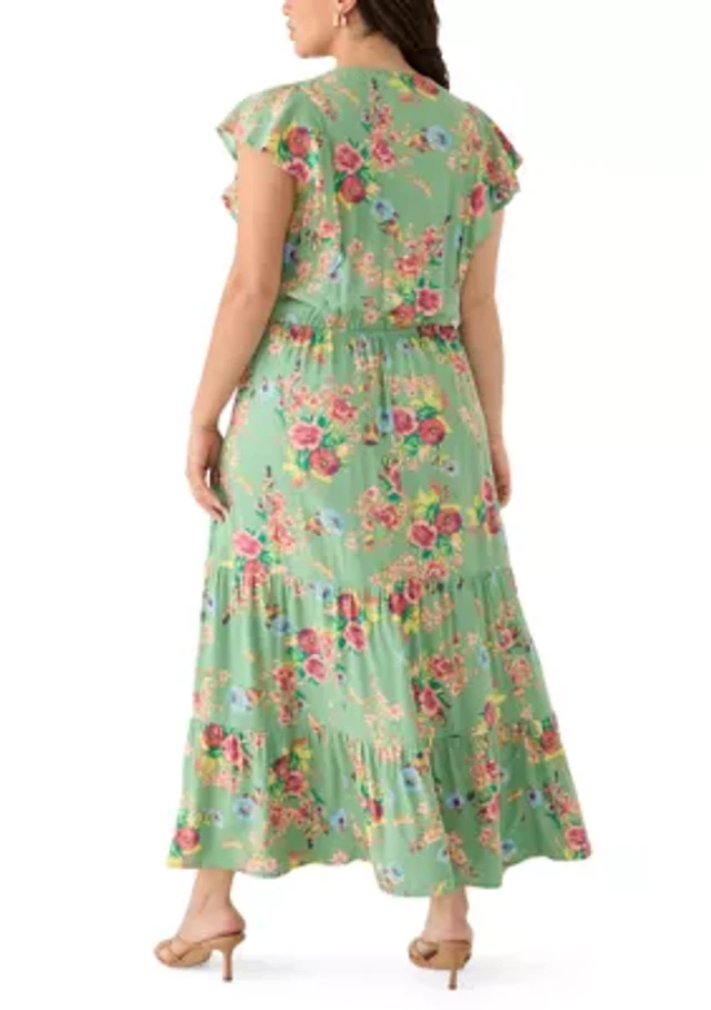 mare mare v-neck bow flutter-sleeve organza slip dress Mare Mare + Bree Puff-Sleeve V-Neck Satin Slip Midi Dress