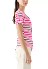 Women's Short Sleeve Button Front Shirt