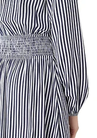 Women's Striped Woven Midi Dress