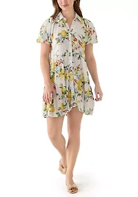 Women's Mini Tiered Shirtdress