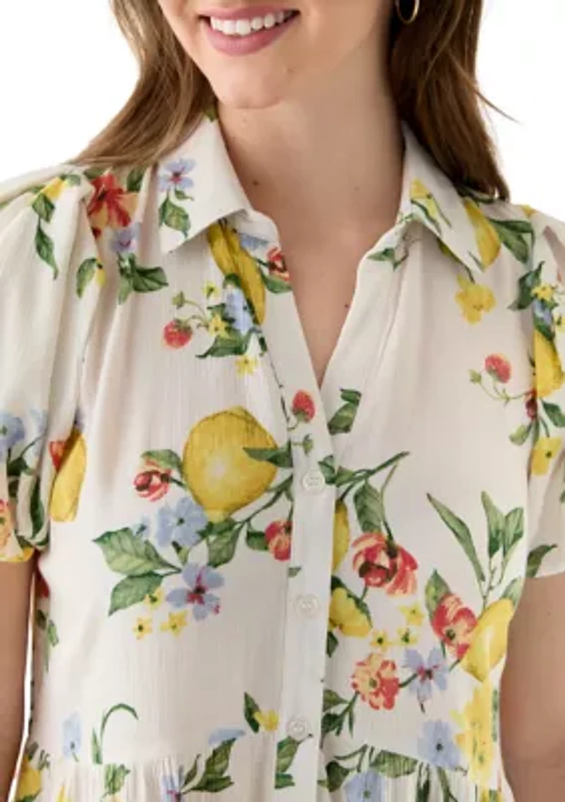 Women's Mini Tiered Shirtdress