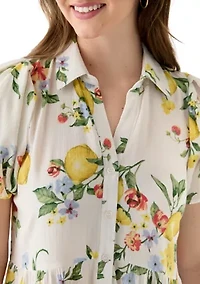 Women's Mini Tiered Shirtdress