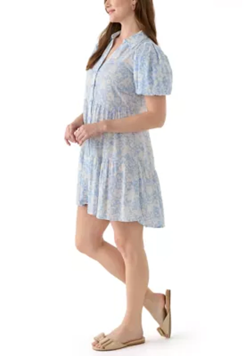 Women's Mini Tiered Shirtdress
