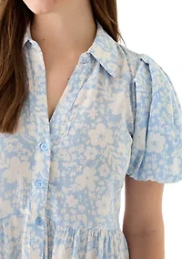 Women's Mini Tiered Shirtdress