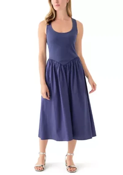 Women's Drop Waist Midi Dress