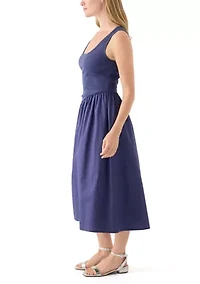 Women's Drop Waist Midi Dress