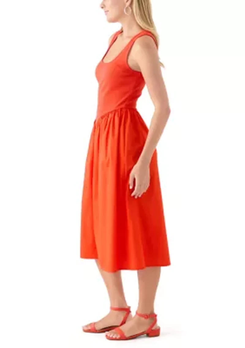 Women's Drop Waist Midi Dress