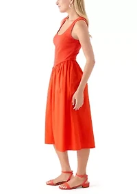 Women's Drop Waist Midi Dress