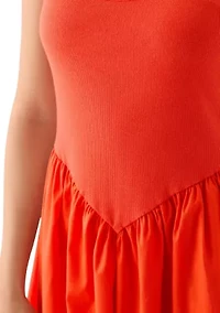 Women's Drop Waist Midi Dress