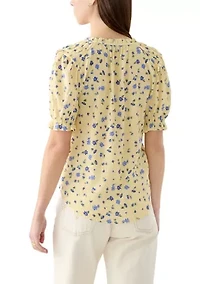 Women's Smocked Puff Sleeve Top