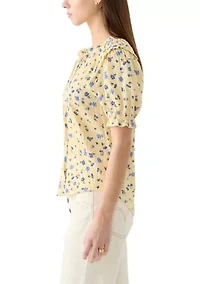 Women's Smocked Puff Sleeve Top