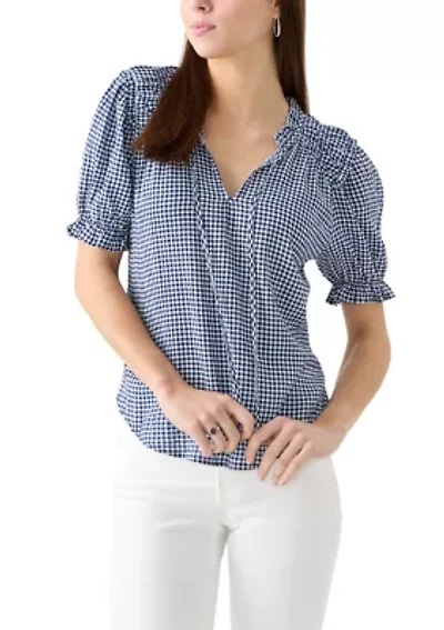 Women's Smocked Puff Sleeve Top