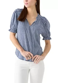 Women's Smocked Puff Sleeve Top