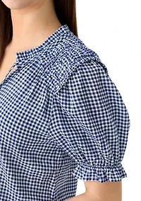 Women's Smocked Puff Sleeve Top
