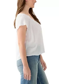 Women's Flutter Sleeve Blouse