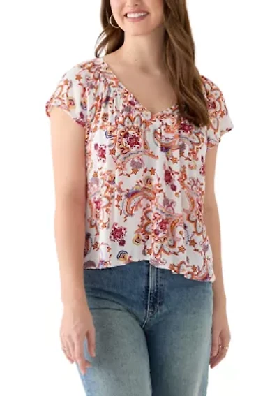 Women's Flutter Sleeve Blouse
