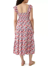 Women's Tiered Dress with Smocking