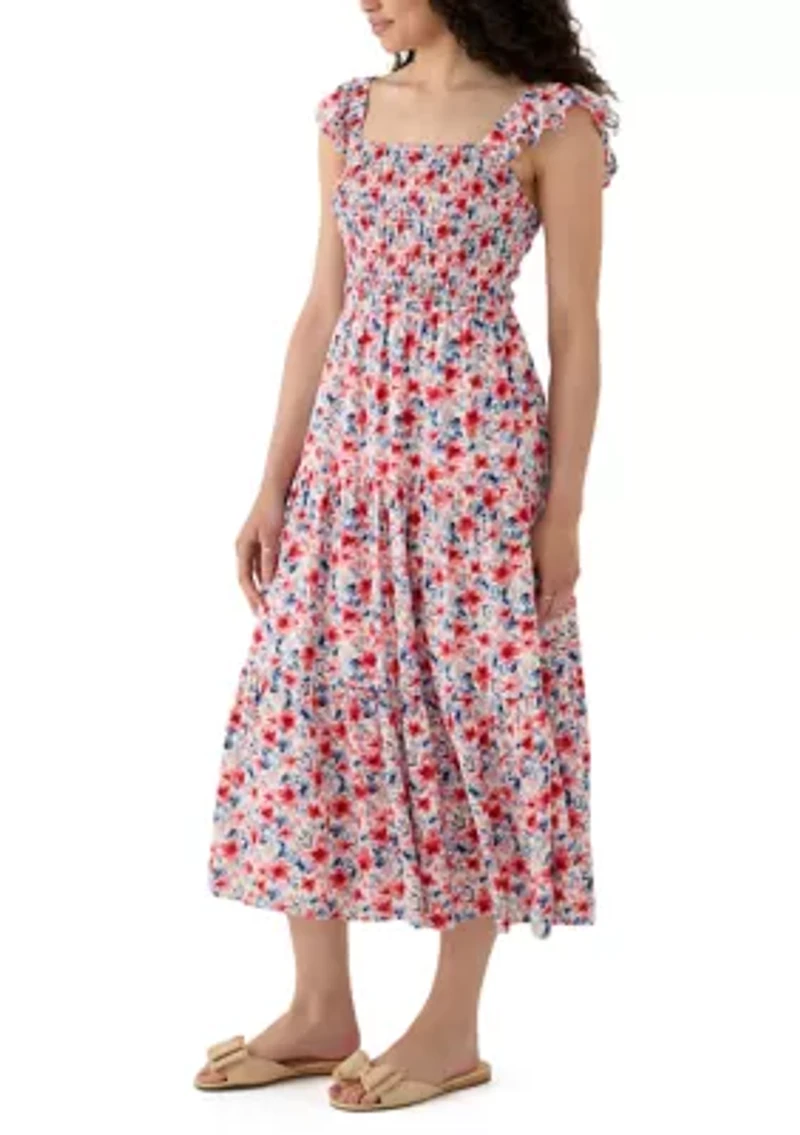 Women's Tiered Dress with Smocking