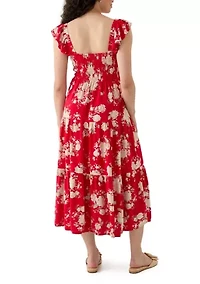 Women's Tiered Dress with Smocking