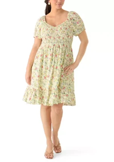 Plus Smocked Sweetheart Bodice Dress