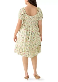 Plus Smocked Sweetheart Bodice Dress