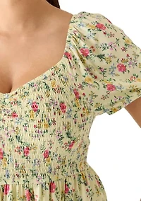 Plus Smocked Sweetheart Bodice Dress