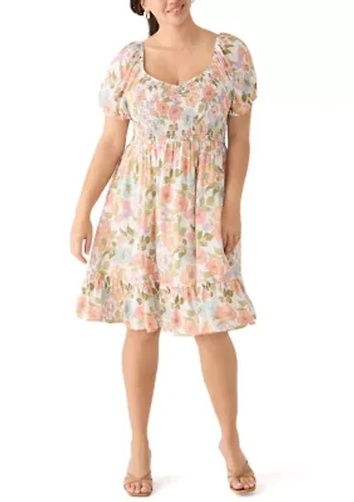 Plus Smocked Sweetheart Bodice Dress