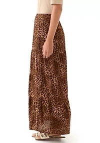Women's Tiered Printed Maxi Skirt