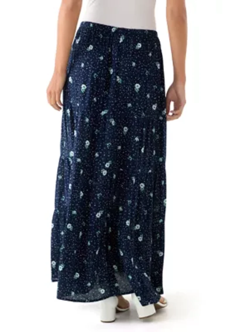 Women's Tiered Printed Maxi Skirt