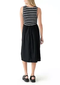 Women's Drop Waist Midi Dress
