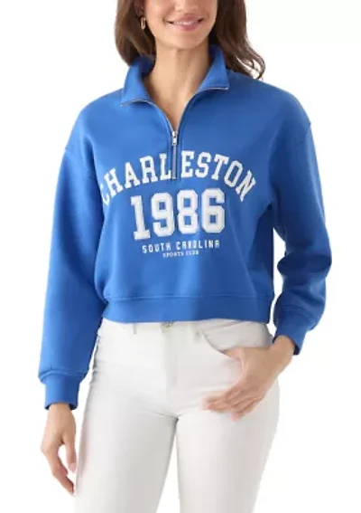 Women's Cropped 1/4 Zip Sweatshirt