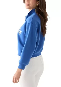 Women's Cropped 1/4 Zip Sweatshirt