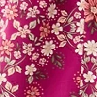 Plus Flutter Sleeve Printed Midi Dress